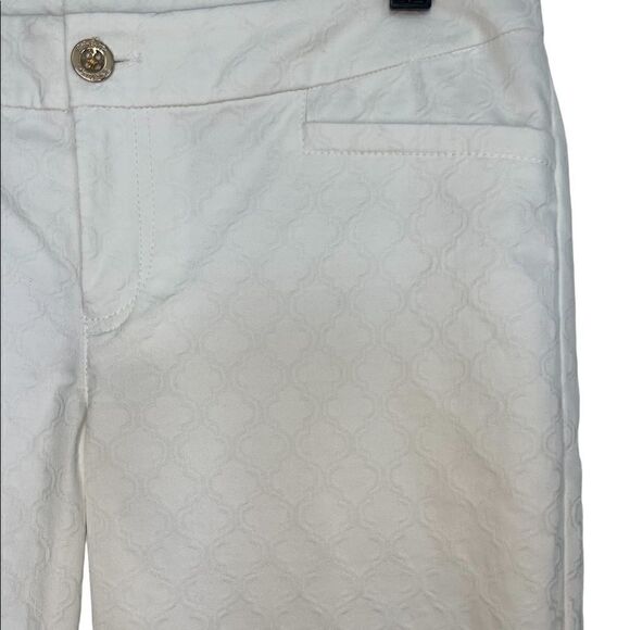 Lilly Pulitzer Resort White 29" Kelly Textured Ankle Length Skinny Pants - Picture 7 of 11